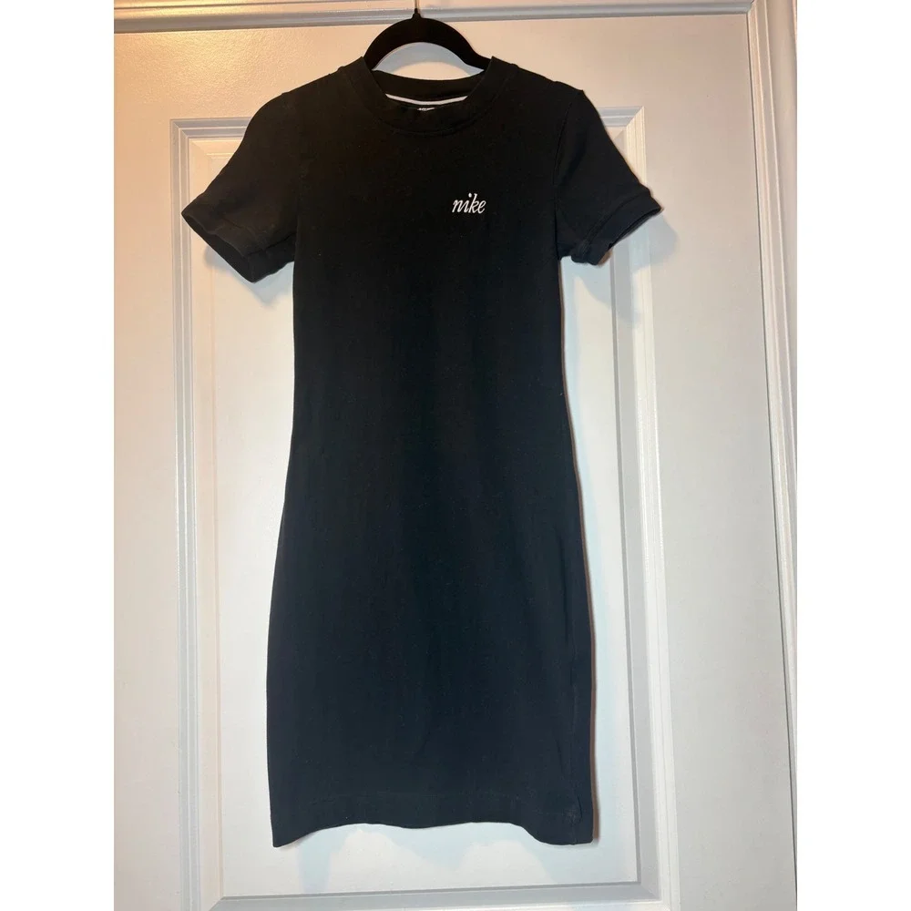 Nike Sportswear Essential Black‎ Bodycon T-Shirt Dress - XS